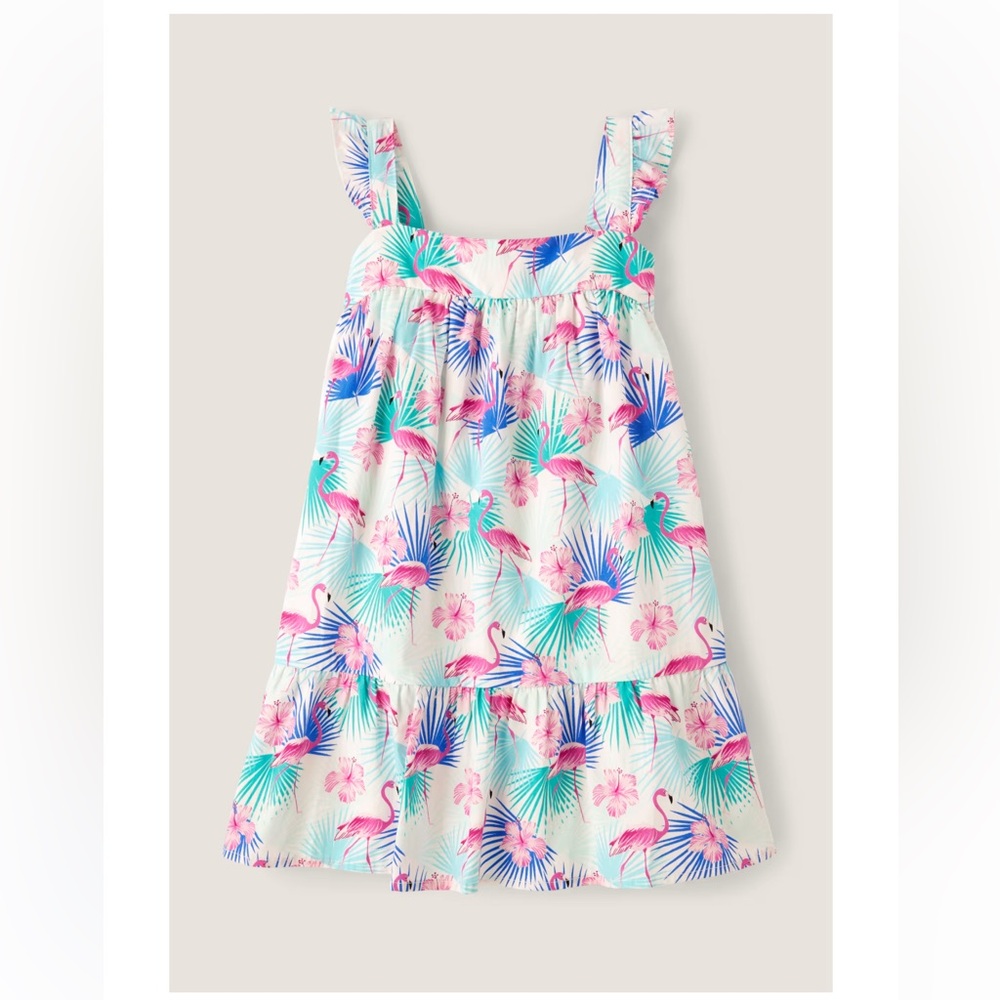 Gymboree Summer Flamingo Dress Girls Size 8